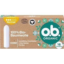 o.b. Tampons Organic 100% Bio Baumwolle Normal 16er